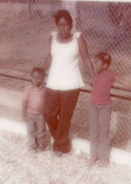 My mother, my sister and me. Many years ago. That's me on the left. 